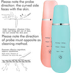 Ultrasonic Skin Scrubber - Deep Cleansing, Peeling, Lifting & Ion Infusion Facial Spatula(green)