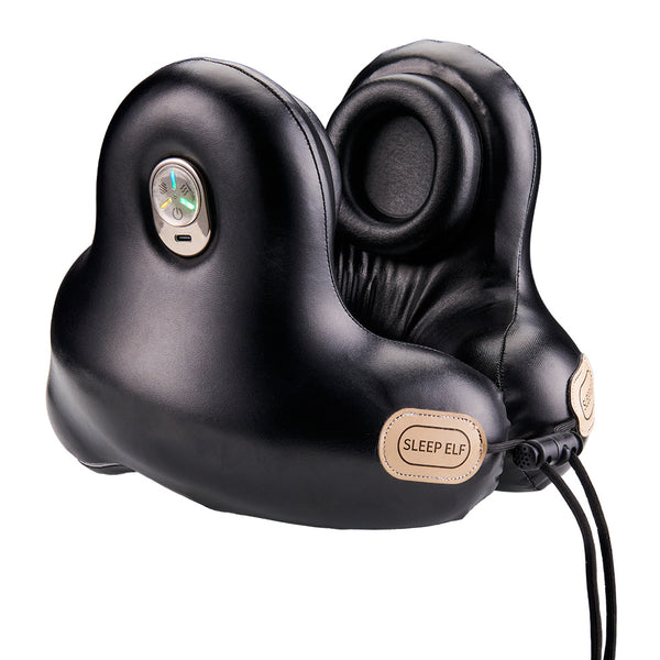 Smart Neck Pillow with Dual Noise Reduction - (Black)