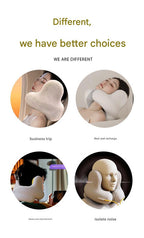 Smart Neck Pillow with Dual Noise Reduction, HIFI Bluetooth Music & Graphene Heating - Sleep Elf" Travel Pillow(black)"