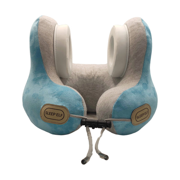 Smart Neck Pillow with Dual Noise Reduction - (Lake blue)