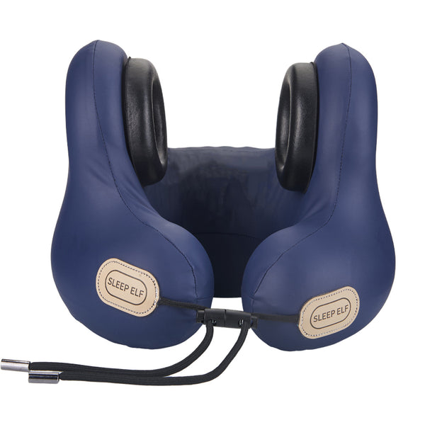 Smart Neck Pillow with Dual Noise Reduction - (Navy blue)
