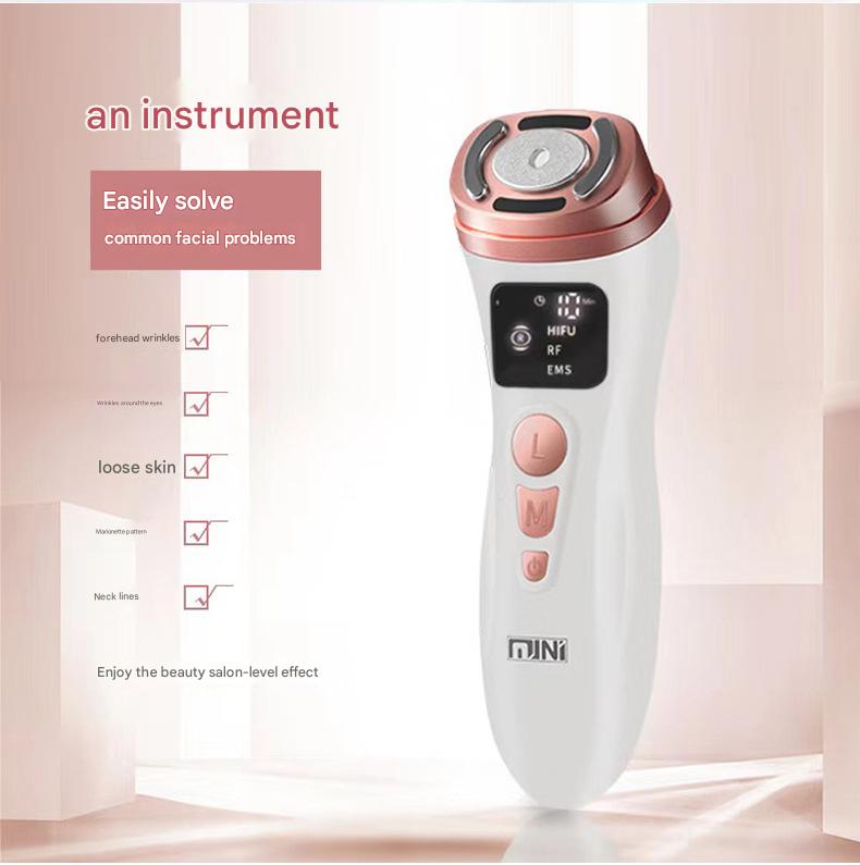 3-in-1 Facial Firming & Anti-Wrinkle Device with HIFU, RF & EMS Technology(black)