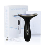 Multi-Function Neck & Face Beauty Device - 4-in-1 LED Light Therapy, EMS Lifting & Anti-Wrinkle Massager(black)