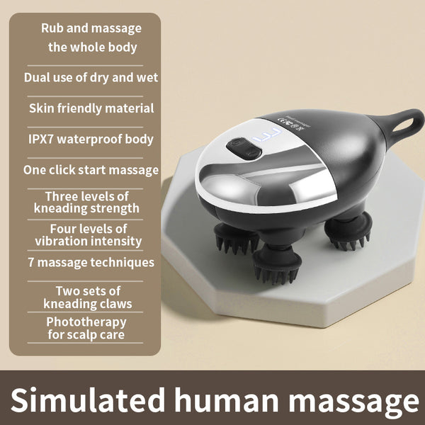 Intelligent 3D Electric Head & Scalp Massager (black)