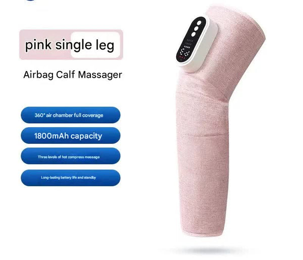 Rechargeable Air Compression Leg Massager (Pink-Single)