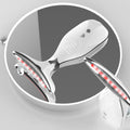 Multi-Function Facial & Neck Massager with LED Light Therapy, EMS & Warm Import - Rechargeable Skin Care Device(White)