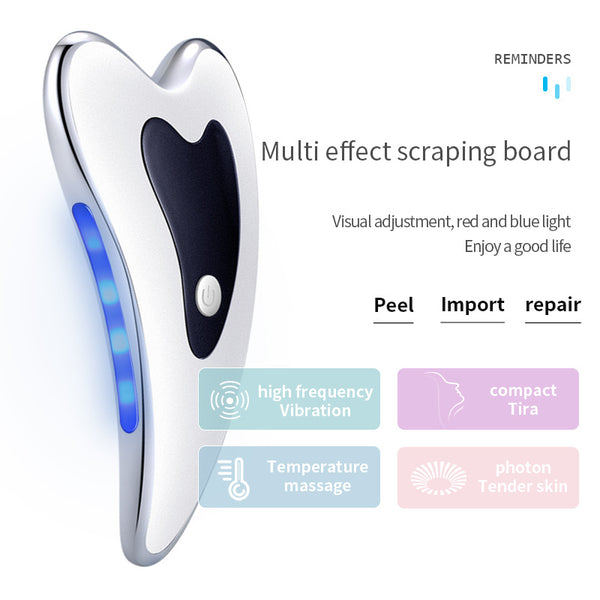 Electric Gua Sha Facial Massager with Heat (White)