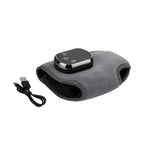 Rechargeable Electric Heating Ankle Brace with Vibration Massage - 5 Heat Levels & 3 Massage Modes(Grey)