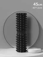 Black High-Density 3D Trigger Point Foam Roller - Solid Core Massager for Deep Tissue Muscle Recovery & Yoga