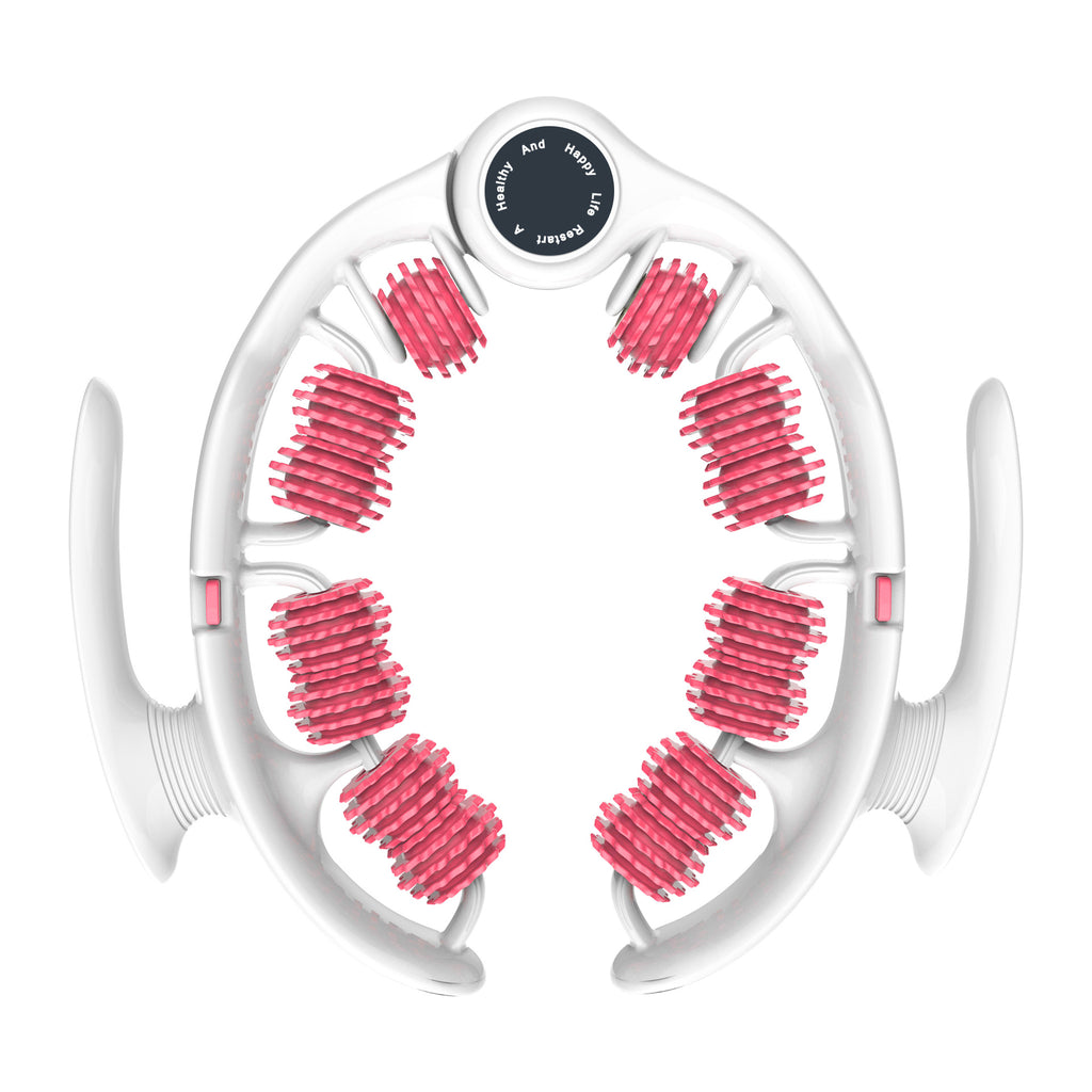 Pink U-Shape 360 Degree Massage Roller - Multi-Functional Leg, Arm & Neck Massager for Muscle Relief & Recovery