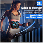 Black and Blue Ultimate EMS Muscle Stimulator Kit - USB Rechargeable Abdominal & Full Body Toner for Abs, Arms, and Glutes