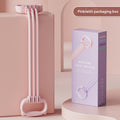 Pink Adjustable Resistance Chest Expander with 6 Levels - Cute Cat Ear Puller for Full Body Workout