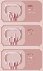 Pink Adjustable Resistance Chest Expander with 6 Levels - Cute Cat Ear Puller for Full Body Workout