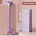 Purple Adjustable Resistance Chest Expander with 6 Levels - Cute Cat Ear Puller for Full Body Workout