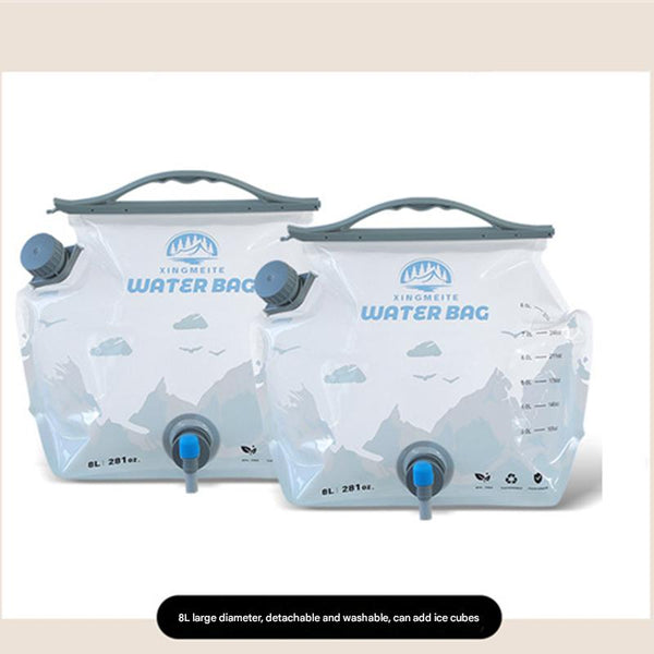 Grey Portable Water Carrier Bag with Spigot for Camping