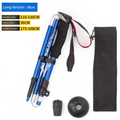 Long Blue Ultralight Foldable Hiking Pole - Adjustable Aluminium Trekking Stick with EVA Grip for Outdoor Walking & Climbing