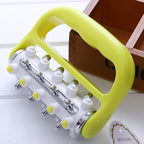 Light Green Ergonomic Body Roller Massager - Handheld Deep Tissue Tool for Muscle Relief and Fascia Release
