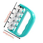 Blue Ergonomic Body Roller Massager - Handheld Deep Tissue Tool for Muscle Relief and Fascia Release