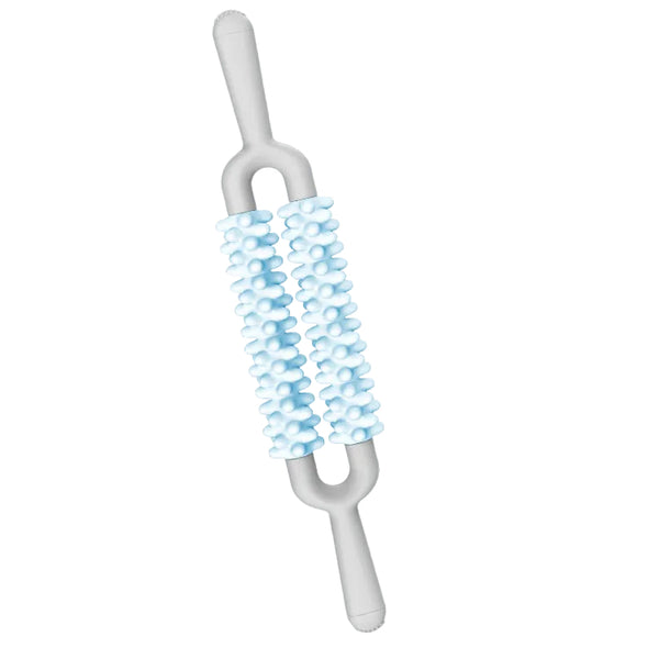 Blue and Grey Dual Row Spiky Muscle Roller Stick