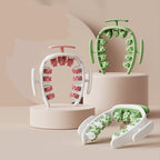 Green and White Removable Adjustable Wrap-Around Muscle Roller - 11-Wheel Deep Tissue Massager for Legs, Arms & Body