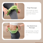 Pink and White Removable Adjustable Wrap-Around Muscle Roller - 11-Wheel Deep Tissue Massager for Legs, Arms & Body