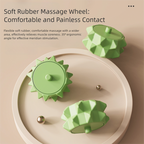 Pink and White Removable Adjustable Wrap-Around Muscle Roller - 11-Wheel Deep Tissue Massager for Legs, Arms & Body