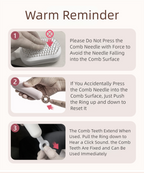 White Innovative Self-Cleaning Cushion Hairbrush - Retractable Bristle Detangling & Scalp Massager