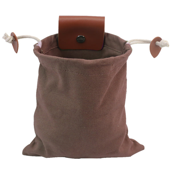 Coffee Canvas Foraging Pouch Belt Bag for Hiking and Camping