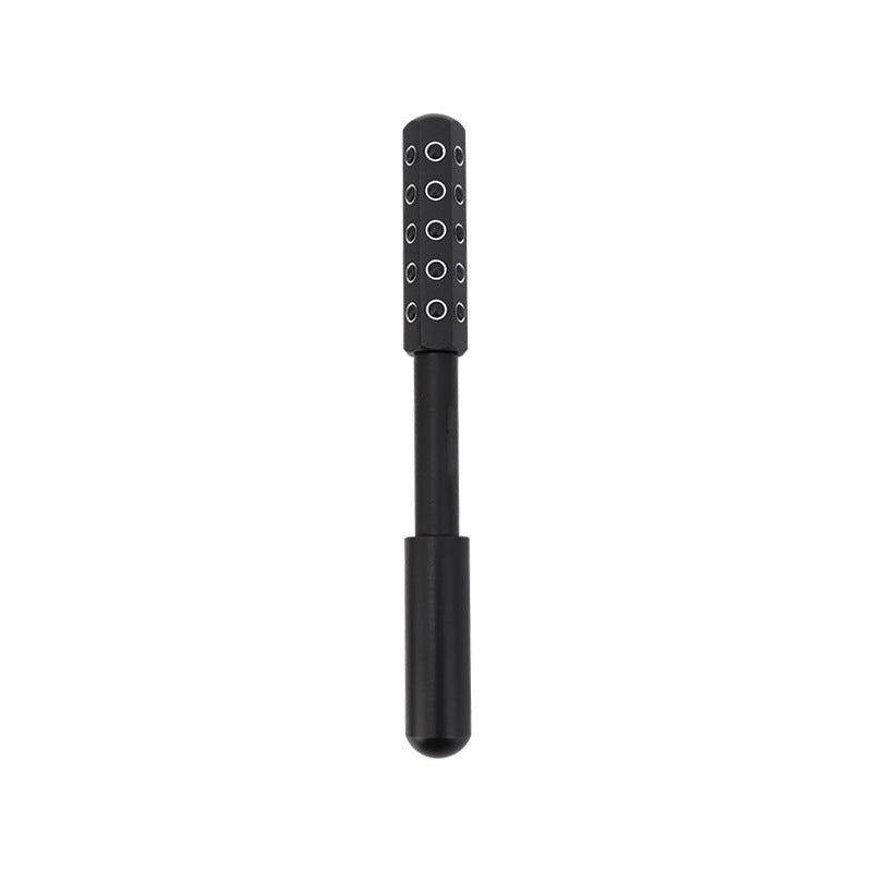 Black Germanium Stone Facial Roller - Uplifting & Sculpting Beauty Massager for Face and Body