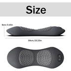 Light Grey 3-in-1 Heated Back Stretcher with Vibration Massage & Traction Lift — Memory Foam Lumbar Support Cushion for Home Therapy and Pain Relief