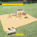 Yellow Lightweight Thickened Picnic Mat – Waterproof Outdoor Camping Ground Sheet for Hiking, Parks and Picnics(1.5*2M）