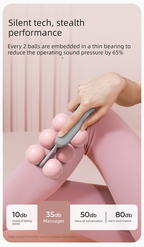 Pink Portable 6-Wheel Massage Roller – Quiet, Compact Muscle Relief Tool for Neck, Back, Legs & Shoulders