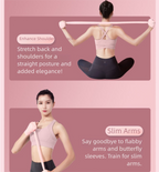 Pink Thickened 2m [60 lbs] Yoga & Fitness Resistance Stretch Bands (Set of 2) for Full-Body Workout & Flexibility Training