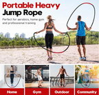 Black-red Heavy Duty Battle Rope for Jumping (25mm) - Intense Full-Body Workout for Core Strength & Muscle Training