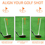 Golden Adjustable Magnetic Golf Club Face Alignment and Swing Trainer