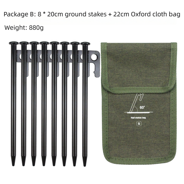 Durable Tent Stakes with Storage Bag for Outdoor Camping