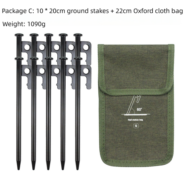 Heavy Duty Camping Tent Pegs with Convenient Carry Bag