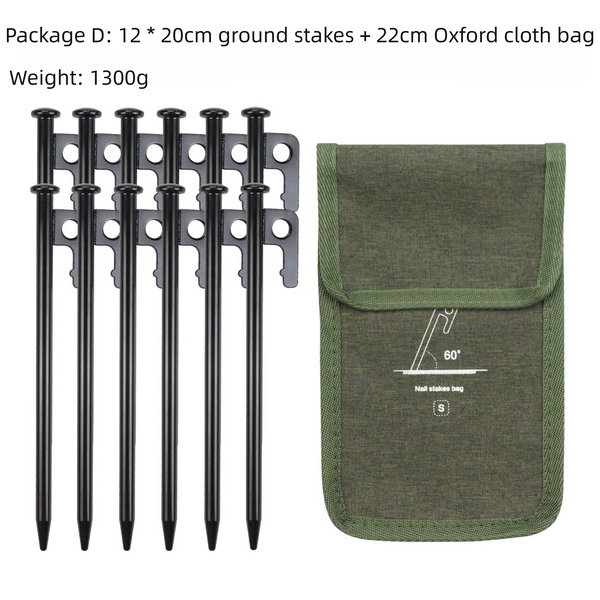 Heavy Duty Tent Stakes with Carry Bag for Camping