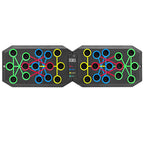 30-Hole Black Foldable Smart Push Up Board with Digital Counter/Timer, Resistance Bands for Full Body Home Workout