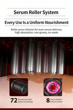 Red Luxury Red-Light Therapy Electric Scalp Massager Comb with Liquid Applicator - 3 Modes Vibration for Hair Growth & Relaxation