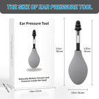 Black Portable Manual Ear Massager - Natural Relief and Decompression Tool, Inner Ear Pressure Stimulator Device