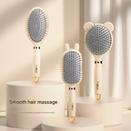 Oval comb Soft Touch Air Cushion Hair Brush with Built-in Cleaning Claw Detangling Massage Comb for Wet and Dry Hair Gentle Scalp Care