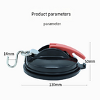 4 Pack Black plate + black buckle Heavy Duty Suction Cup Anchors with S-Hooks for Car Side Awnings and Camping Tarps Multifunctional Tie Down Points for Outdoor Road Trips 10kg Capacity