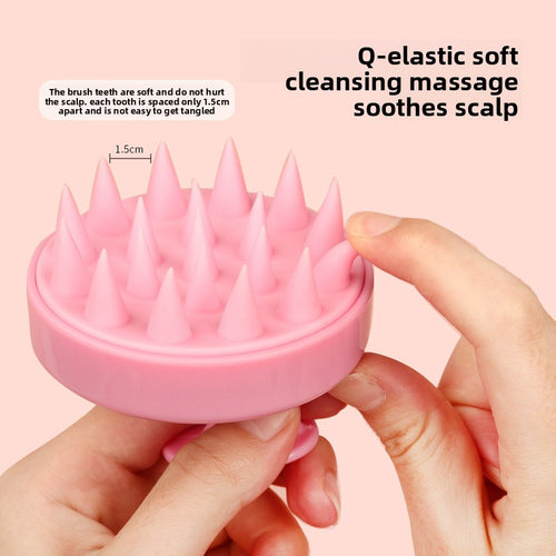 5-Pcs Pink Soft Scalp Massager Shampoo Brush