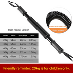 Black Power Twister Bar Upper Body Workout Equipment Chest Expander Arm Strengthener Spring Exerciser for Men Home Gym(60kg)