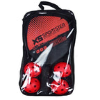 Red Pickleball Paddles Set of 2 Lightweight Wood Rackets with 4 Pickleballs and Carry Bag Outdoor Sports Equipment for Beginners