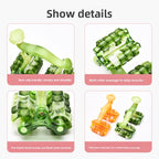 2-Pcs Orange Manual Roller Massager Handheld Full Body Relaxation Tool for Back Waist Legs Moon Car Design Ergonomic Deep Tissue Massage for Australian Homes