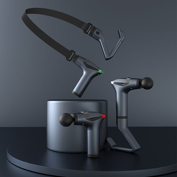 Dark grey Professional Massage Gun with Extension Handle