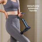 Dark grey Professional Massage Gun with Extension Handle and Back Strap 12 Speeds Deep Tissue Muscle Relief for Home Gym and Australian Athletes