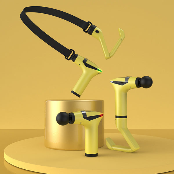 Yellow Professional Massage Gun with Extension Handle